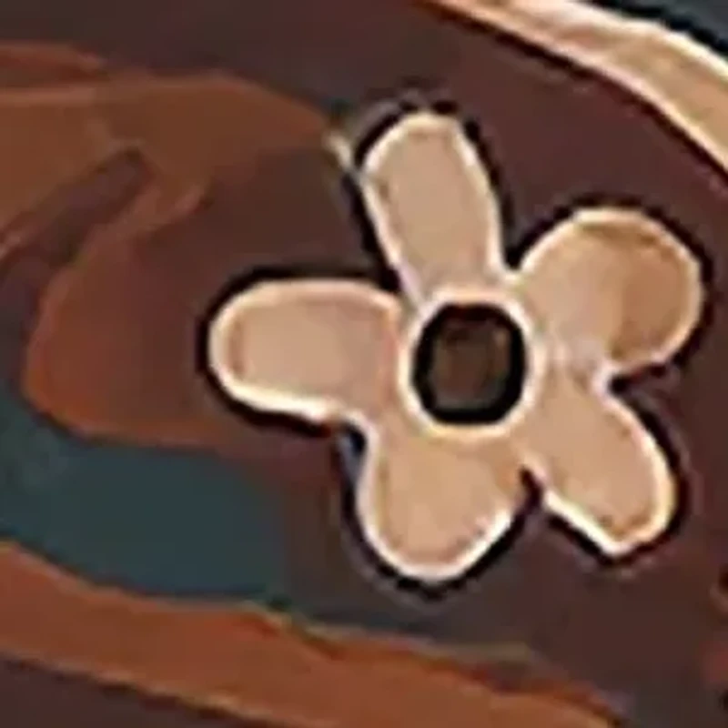 Womens Plus Elastic Waist Maxi Skirt Brown Print