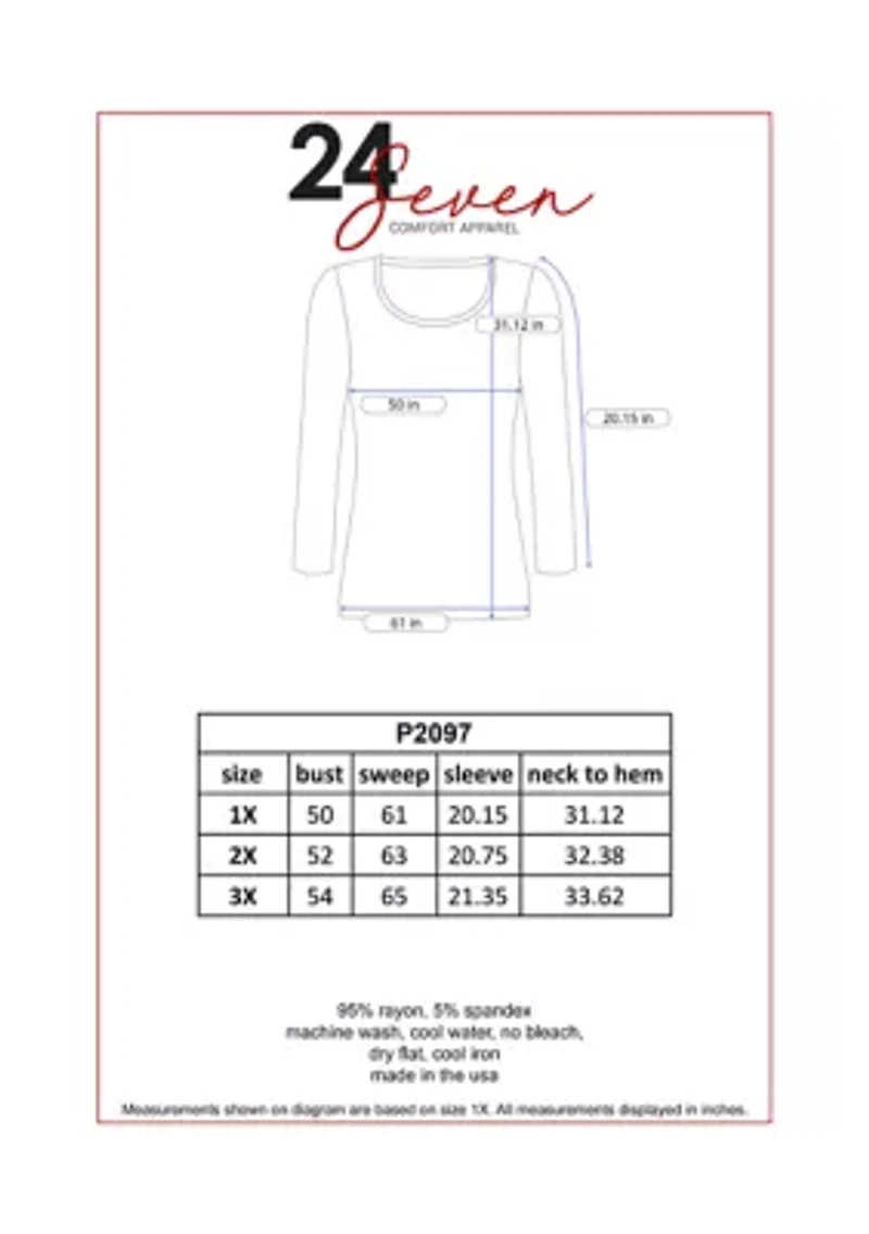 Plus Bell Sleeve Loose Fit Tunic Top