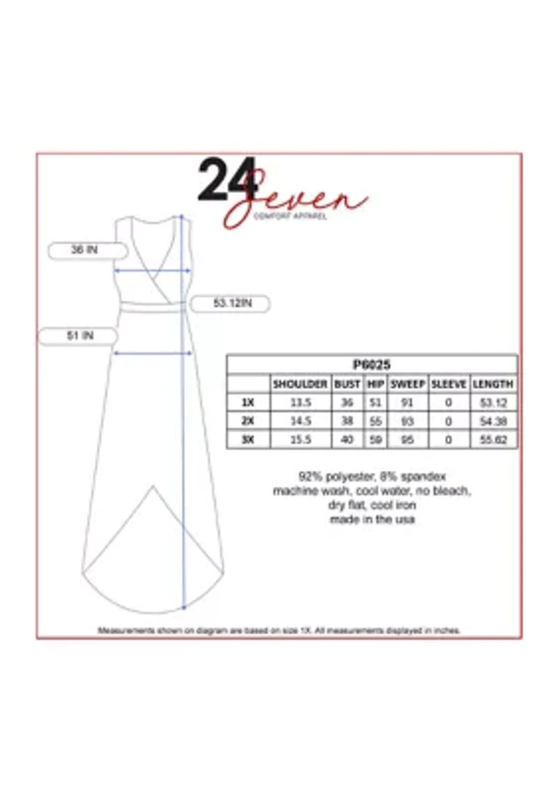 Plus High Low Party Dress with Pockets