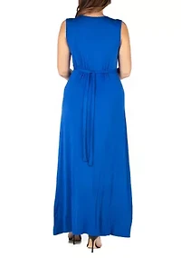 Plus Sleeveless Empire Waist  Maxi Dress