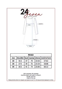 Plus Long Sleeve Fit-and-Flare Midi Dress