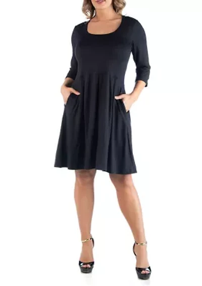 Plus Fit and Flare  Dress
