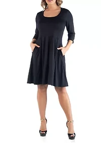 Plus Fit and Flare  Dress