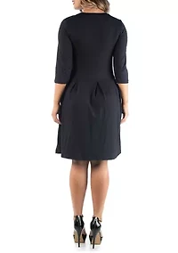 Plus Fit and Flare  Dress