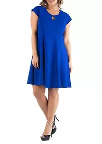Plus Keyhole Neck  Dress