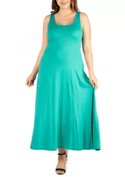 Plus Simple A Line Tank Maxi Dress