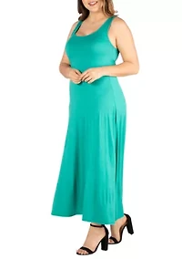 Plus Simple A Line Tank Maxi Dress