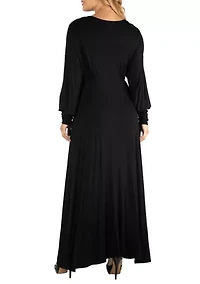 Plus Formal Long Sleeve Maxi Dress
