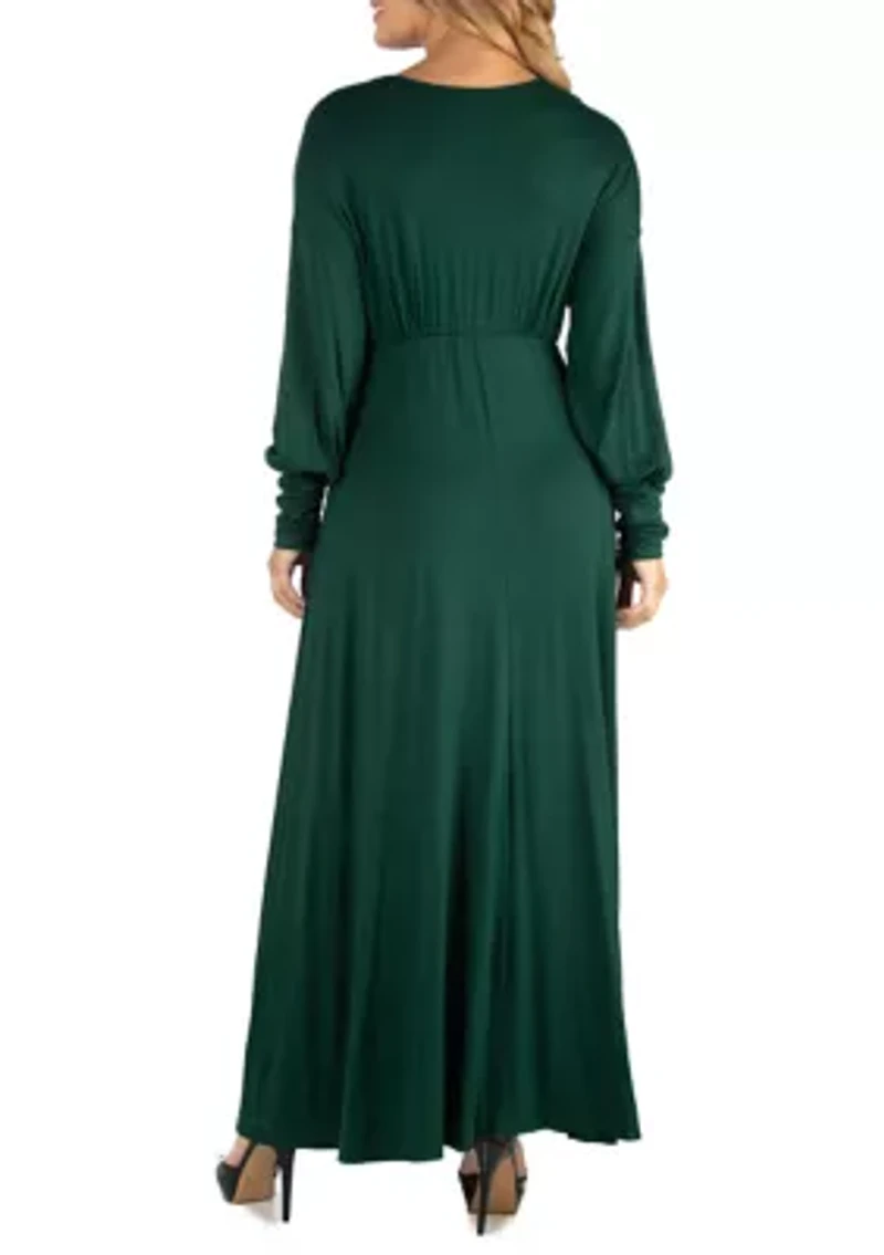 Plus Formal Long Sleeve Maxi Dress