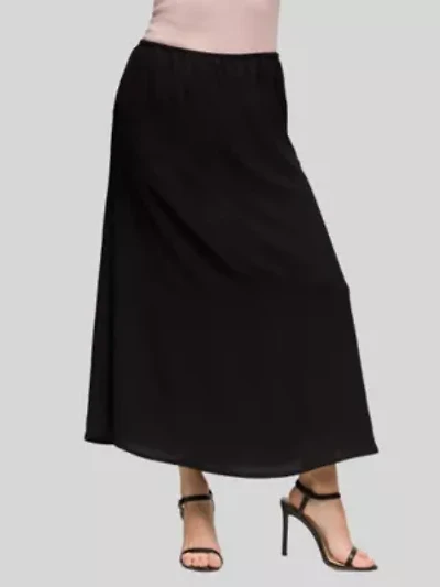 Womens Elastic Waist A Line Maxi Skirt