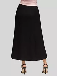 Womens Elastic Waist A Line Maxi Skirt