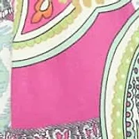 Womens Paisley Square Neck Cap Sleeve Pleated A Line Maxi Dress