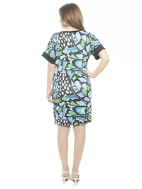 Womens Butterfly Short Sleeve Knee Length T Shirt Dress