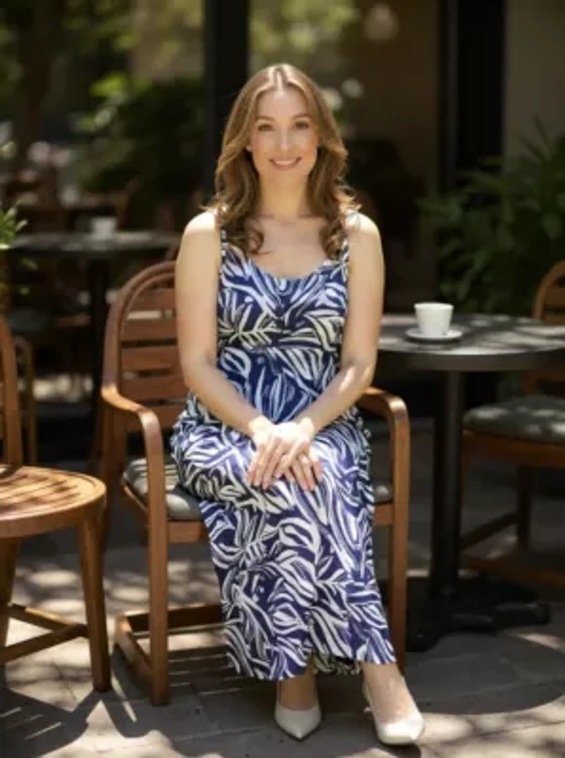 Womens Abstract Sleeveless Scoop Neck A Line Pocket Maxi Dress