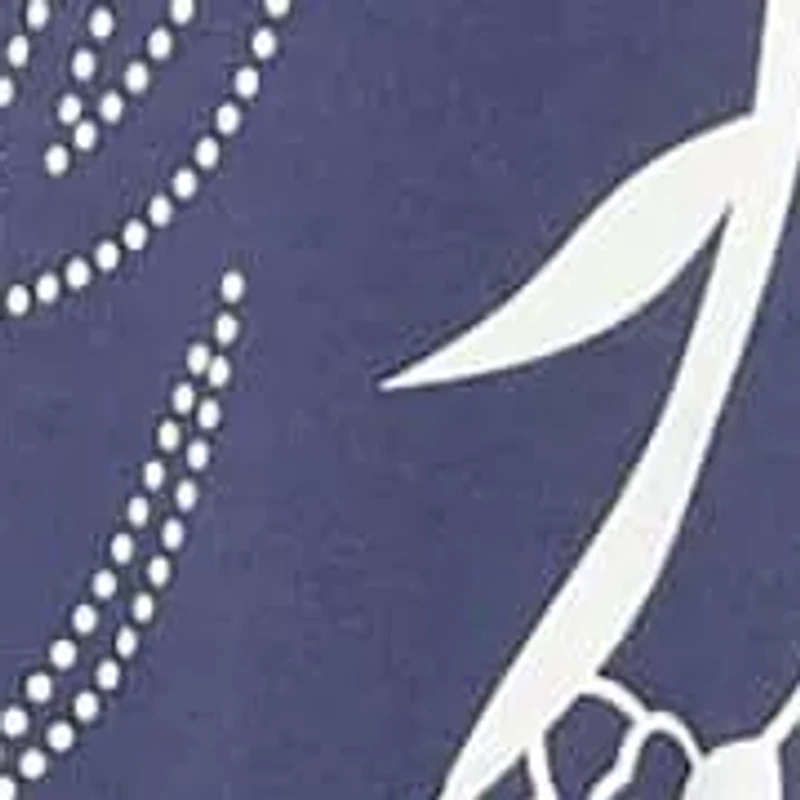 Womens Floral Scoop Neck Elbow Sleeve Knee Length A Line Flared Dress