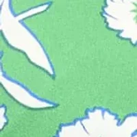 Womens Floral Collar Knee Length Side Tie Wrap Dress