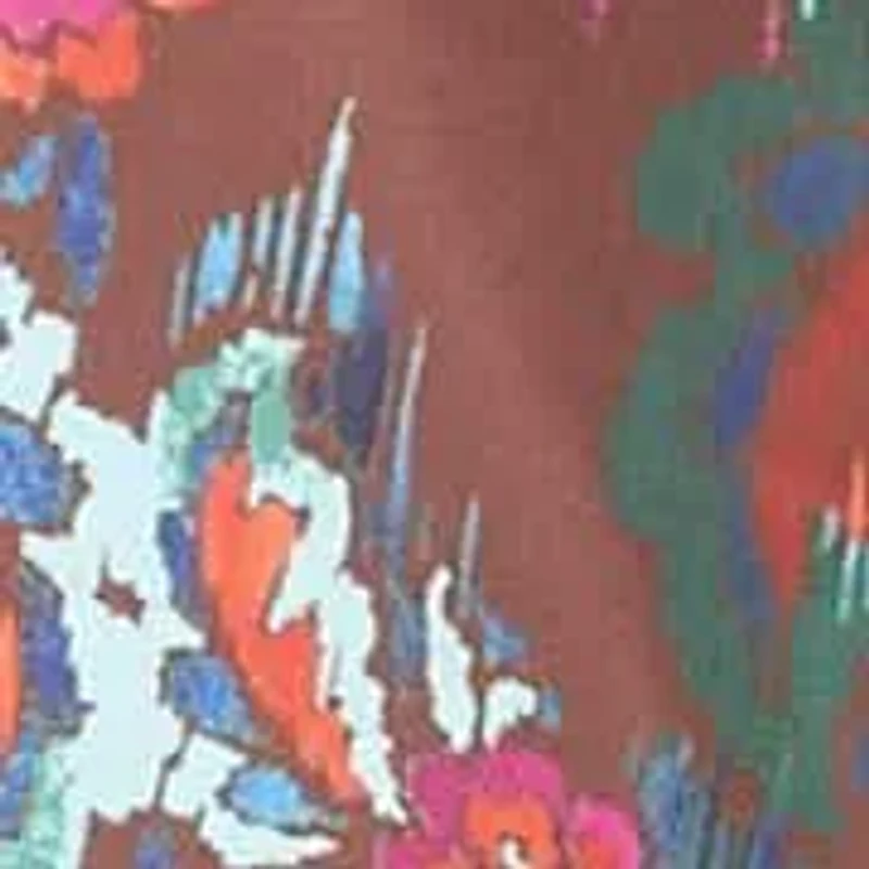 Womens Abstract V Neck Short Dolman Sleeve Twist Front A Line Midi Dress