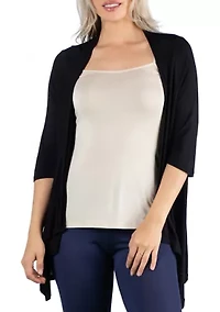 Women's Elbow Length Sleeve Open Cardigan