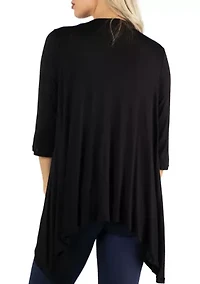 Women's Elbow Length Sleeve Open Cardigan