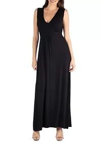 Women's V-Neck Sleeveless Maxi Dress