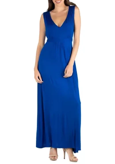 Women's V-Neck Sleeveless Maxi Dress