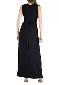Women's V-Neck Sleeveless Maxi Dress