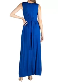 Women's V-Neck Sleeveless Maxi Dress