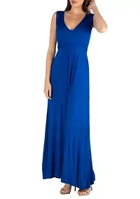 Women's V-Neck Sleeveless Maxi Dress