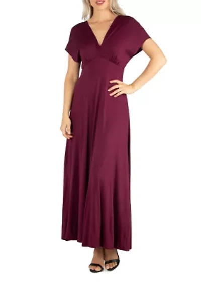Women's Cap Sleeve Maxi Dress