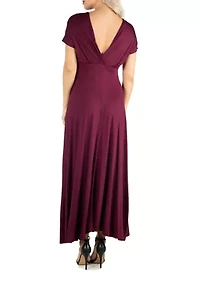 Women's Cap Sleeve Maxi Dress