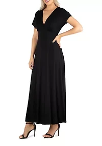 Women's Cap Sleeve Maxi Dress
