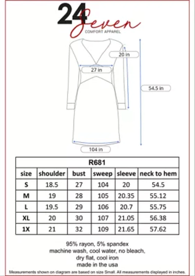 Women's V-Neck Long Sleeve Maxi Dress