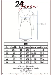 Women's V-Neck Long Sleeve Maxi Dress