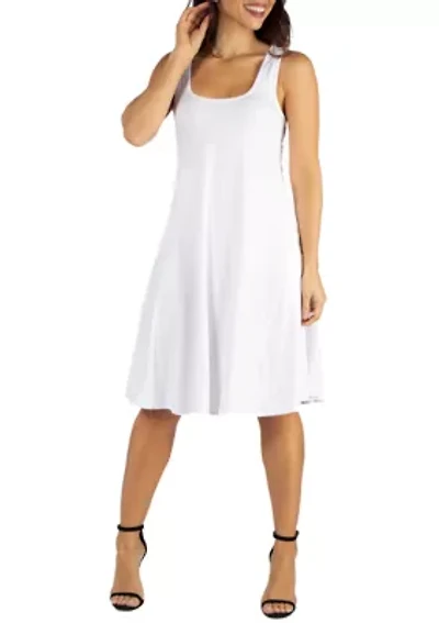 Fit and Flare Knee Length Tank Dress