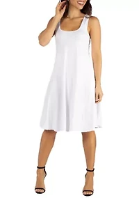 Fit and Flare Knee Length Tank Dress