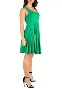 Fit and Flare Knee Length Tank Dress