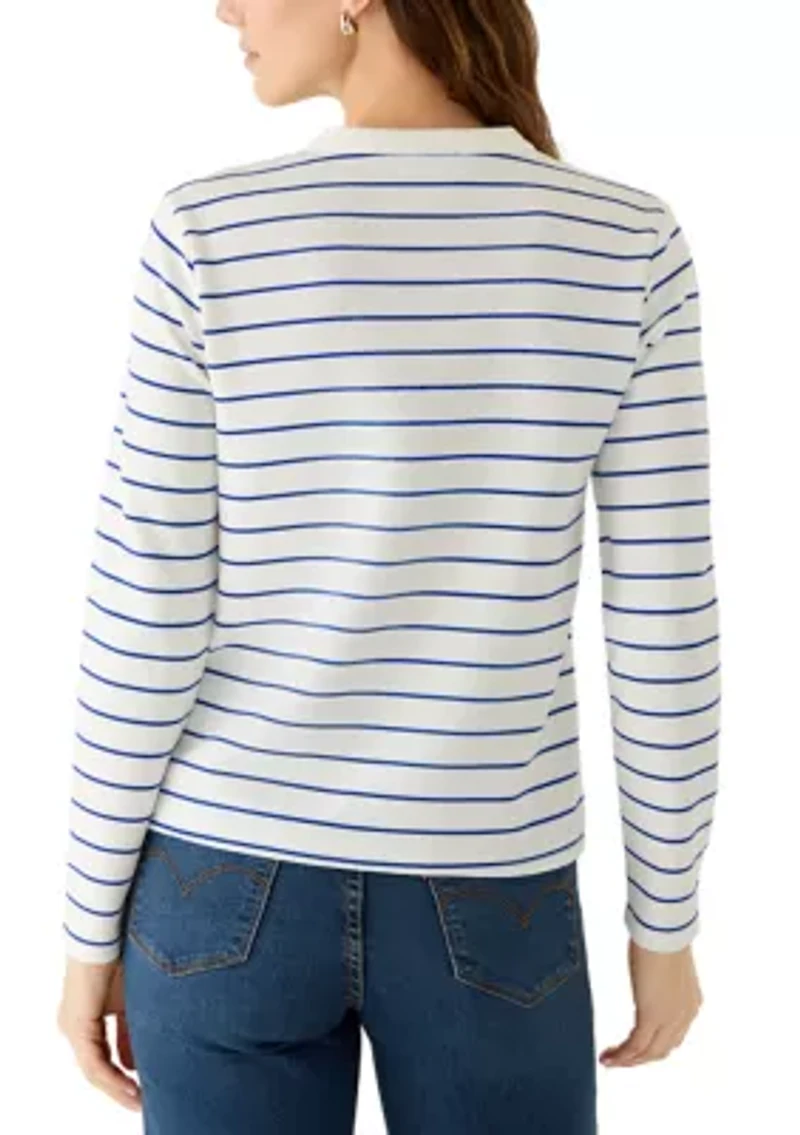 Women's Long Sleeve Yummy Knit Lace Up Top