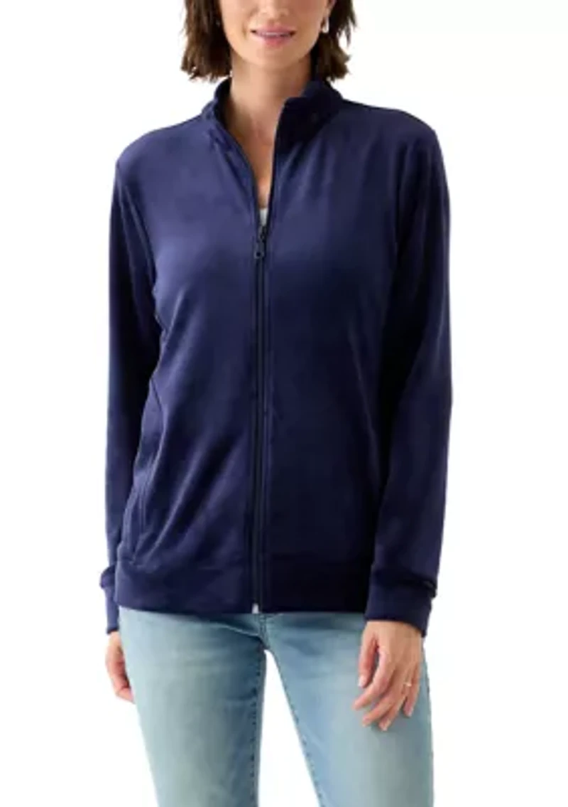Women's Velour Zip Jacket