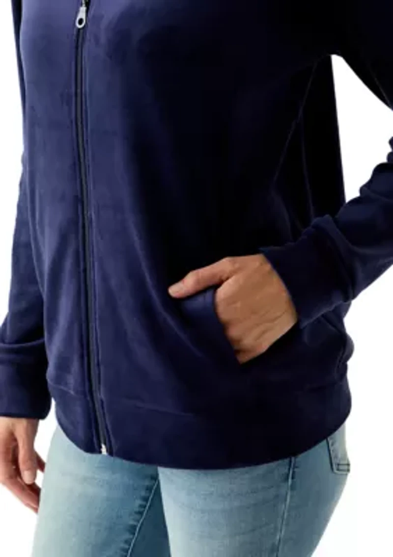 Women's Velour Zip Jacket