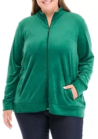 Plus Velour Zip Jacket