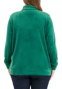 Plus Velour Zip Jacket