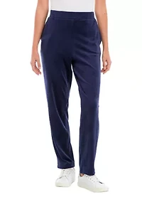 Women's Velour Straight Pants