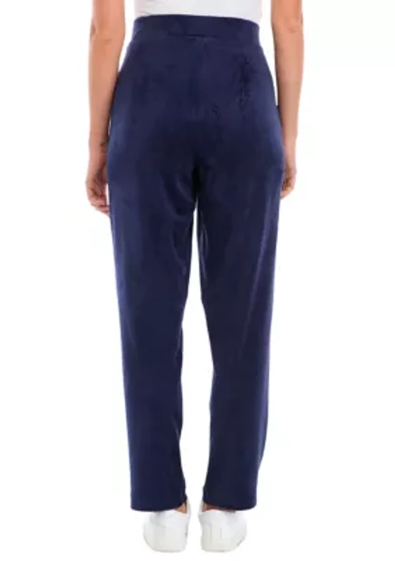 Women's Velour Straight Pants