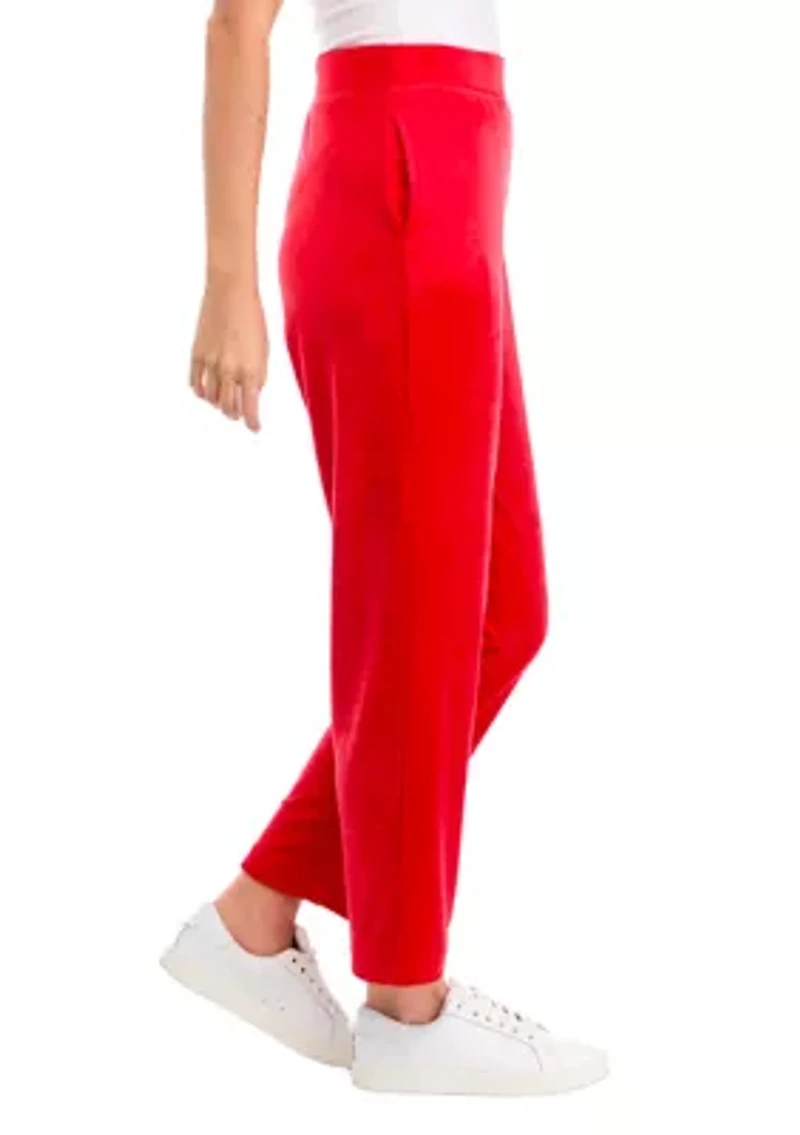 Women's Velour Straight Pants