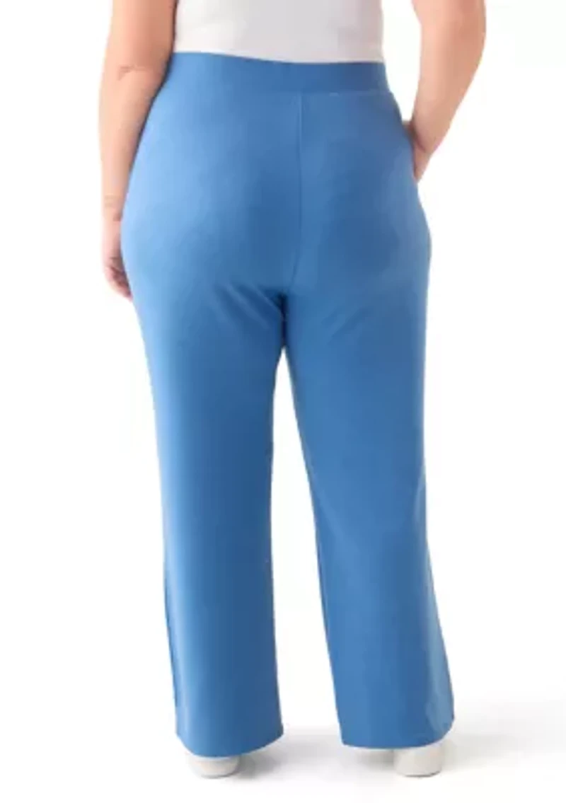 Plus Straight Leg Knit Pants