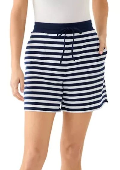 Women's Slub Terry Soft Striped Shorts