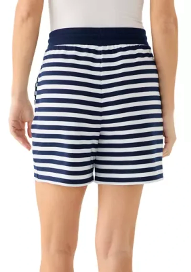 Women's Slub Terry Soft Striped Shorts