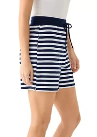 Women's Slub Terry Soft Striped Shorts