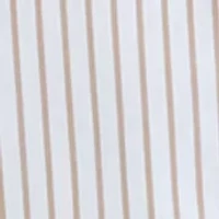 Petite Striped Button Front Top