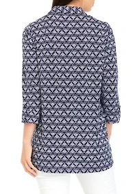 Women's Knit Utility Printed Top
